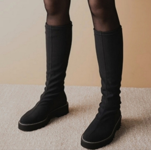 Paul Green Shoes - New Paul Green long classy stretchy round toe black boots size UK 4   US 6.5